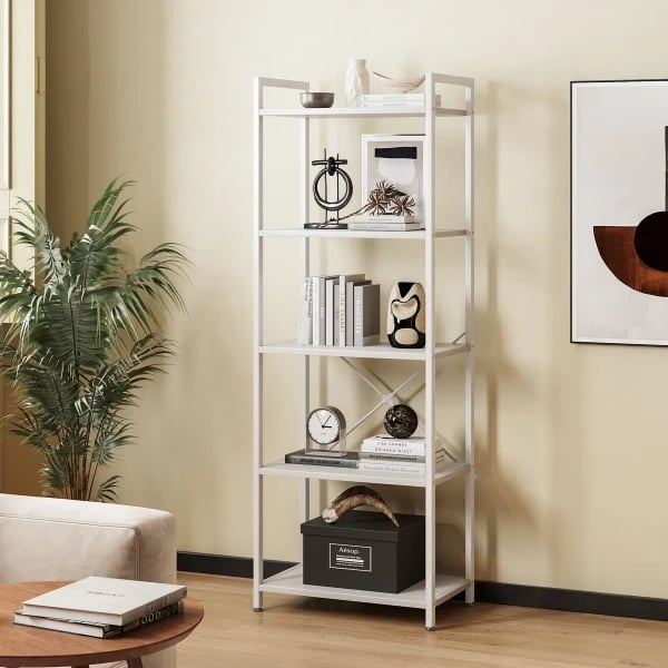 Volaro – Metal Frame Display Unit with Wooden Shelves