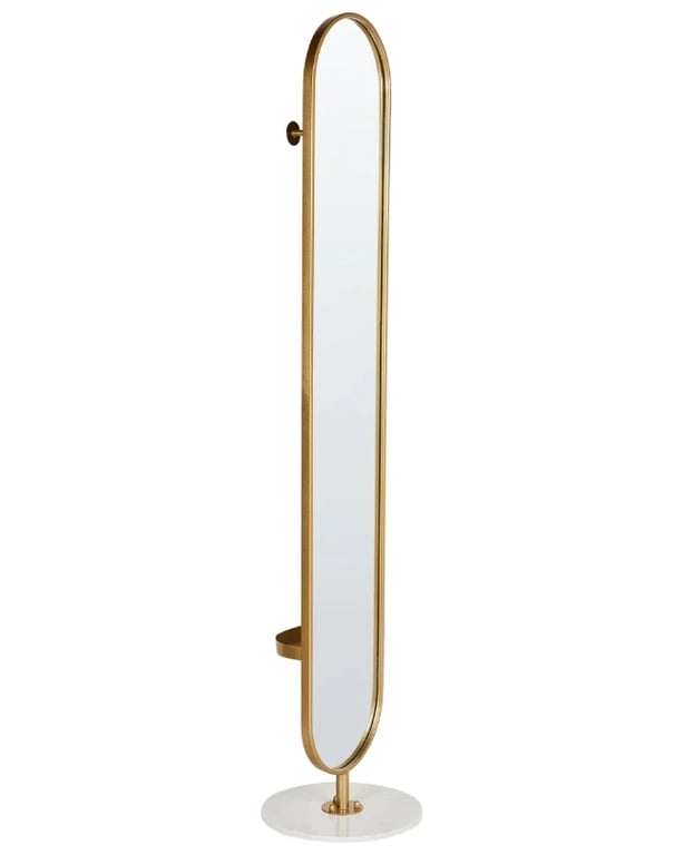Picture of Pureté Floor Mirror - Natural wood Metal Frame.