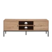 Picture of Vero Modern TV Stand – Natural Wood with Metal Legs