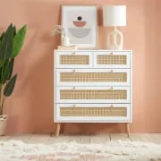 صورة ليورا – خزانة من الخشب الطبيعي و الراتان