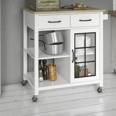 Plippi Wood Rolling Kitchen Cart