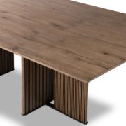 Novira Dining Table – Modern Fluted Design | Natural Wood