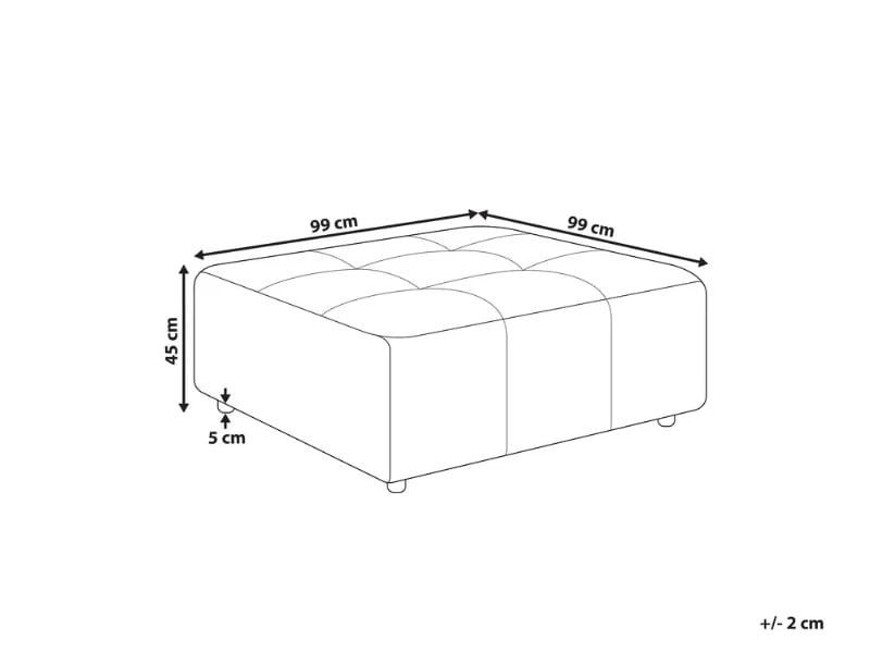 Orlen Ottoman – Contemporary Design with Natural Wood Frame