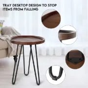 صورة طاولة جانبية حديثة خشب طبيعي هارڤ  - قطعيتن