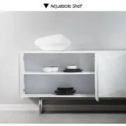 Picture of Venela Modern Sideboard Natural wood with Metal legs