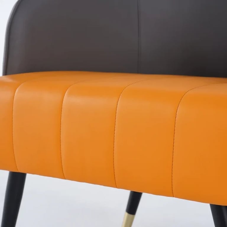 Picture of Saphira Modern Accent Chair – Leather with Stainless Steel Legs