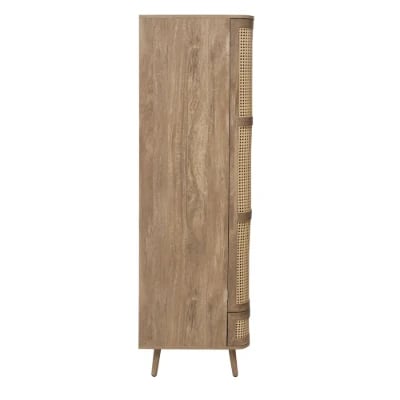 Picture of Arden Natural Wood & Rattan Wardrobe