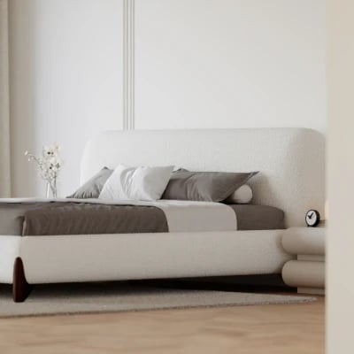 صورة سرير مودرن كريفين - خشب طبيعي