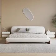 Humply – Curved Drawer Nightstand in Natural Wood