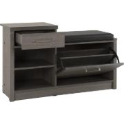 Picture of Giral 12 Pair Shoe Storage Bench - Black