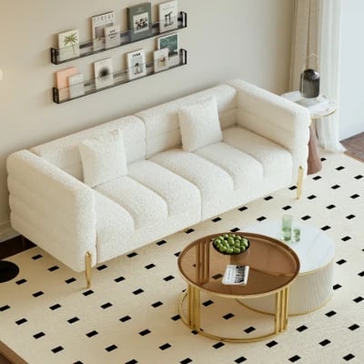 Liora set  with a natural wood base