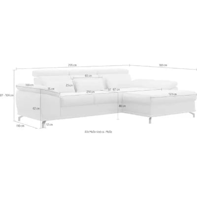 صورة بيكانو كنبة ركنية على شكل حرف  الـ – بقاعدة من الخشب الطبيعي