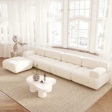 Picture of Hetach Corner L-Shaped Sectional Natural wood