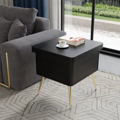 Lunaro – Coffee Table with Dual Lift-Top Surface | Natural Wood