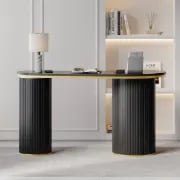 Picture of Hetachi – Natural Wood Office Desk with Double Pedestal