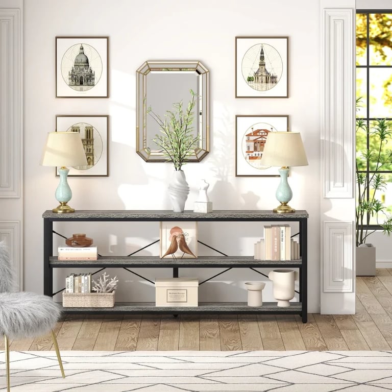 Picture of Decorative table or console Paolo - natural wood