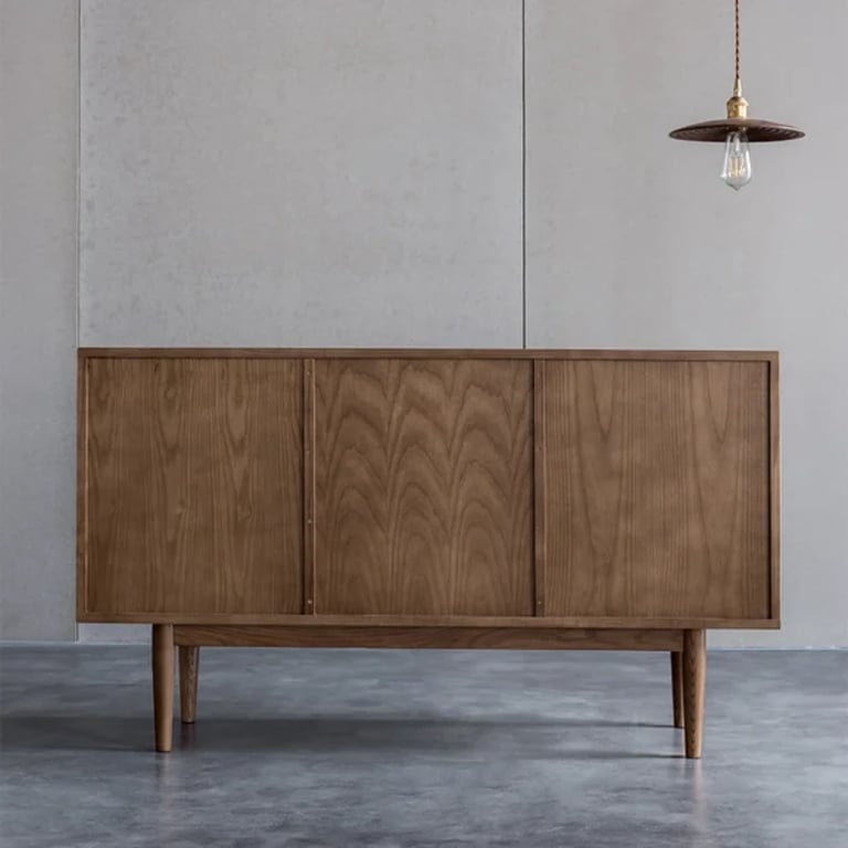 Classy - Natural wood with Rattan sideboard