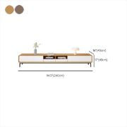 صورة وحدة تلفزيون هارموني من الخشب الطبيعي – تصميم أنيق ومنخفض الارتفاع