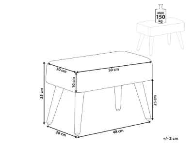 Picture of Ottoman  Aura - Natural wood