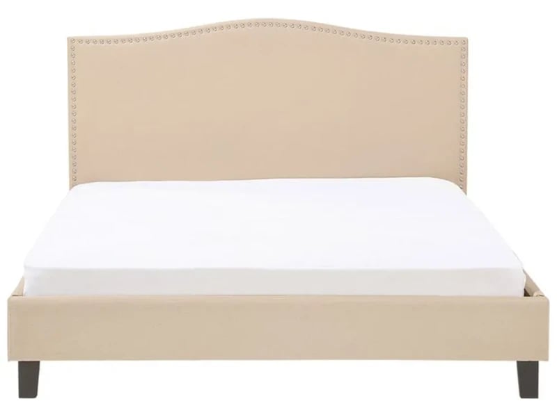 Marvello Upholstered Bed – Padded Headboard with Decorative Studs