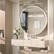 Picture of Streamlined round medicine cabinet Majiro