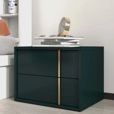 Picture of Kramzi Nightstand Natural wood - 2 drawers