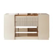 Picture of Lunara – Natural Walnut Wood Storage Cabinet with 3 Drawers