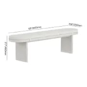 Picture of Lina Modern Dining Bench with a Contemporary Edge