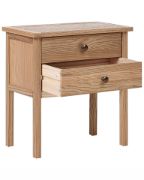 صورة ڤيكتور - طاولة جانبية خشب طبيعي بدرجين