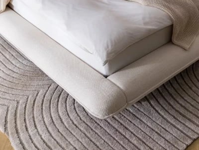 Picture of Levena Natural Wood Upholstered Bed