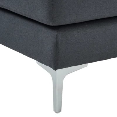 صورة مودين كنبة ركنية على شكل حرف الـ – بقاعدة من الخشب الطبيعي