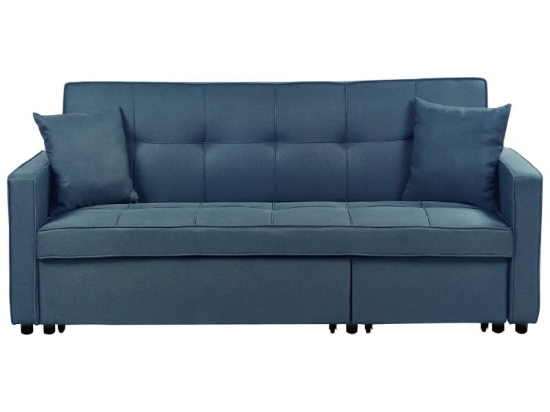 Mira Convertible Sofa Bed from natural wood – Modern Fabric Design with Clean Lines.