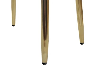 Elyen Ottoman – Contemporary Soft-Touch Design with Natural Wood Frame and Golden Metal Legs