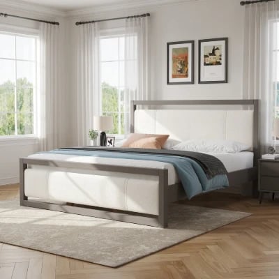 Picture of Elandor Natural Wood King Size Bed