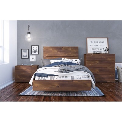 Tawnya 2 - Drawer Nightstand in Dark Brown Truffle Laminate