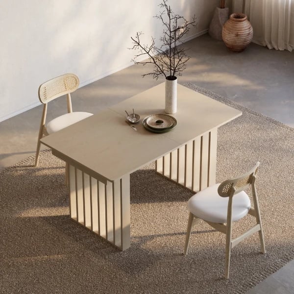 Viora Extendable Dining Table – Natural Wood