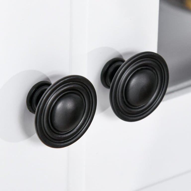 Costa Kitchen Hutch Compact Storage Cabinet with Glass Doors - Natural Wood