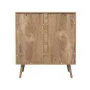 Alina – Curved Edge Rattan Wood 5-Drawer Chest