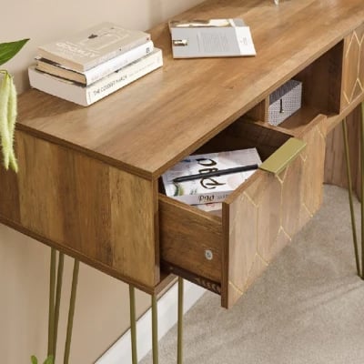 Racine Console  - Natural wood.