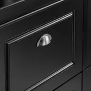 White 16 Pairs Manufactured Wood Shoe Storage Cabinet