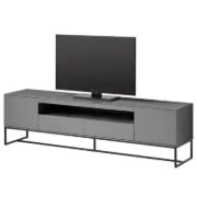 Picture of ‏Miro – Matte Grey Natural Wood TV unit with Metal Base