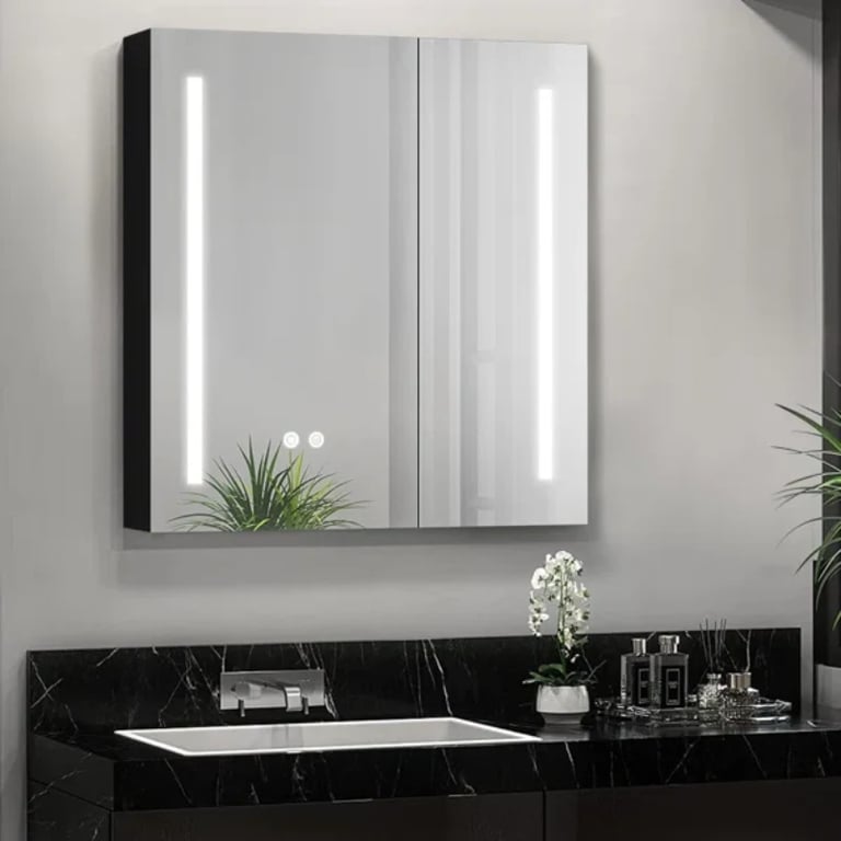 صورة مرآة مضيئة مع مساحة تخزين - إليزيه