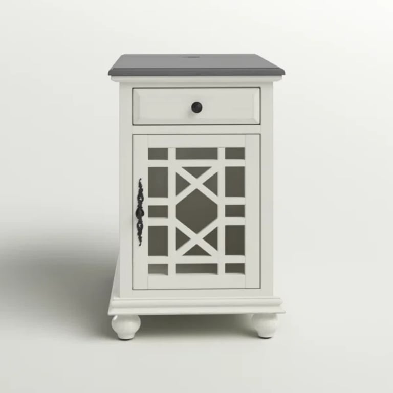 Picture of Ahmara Side table natural wood with storage