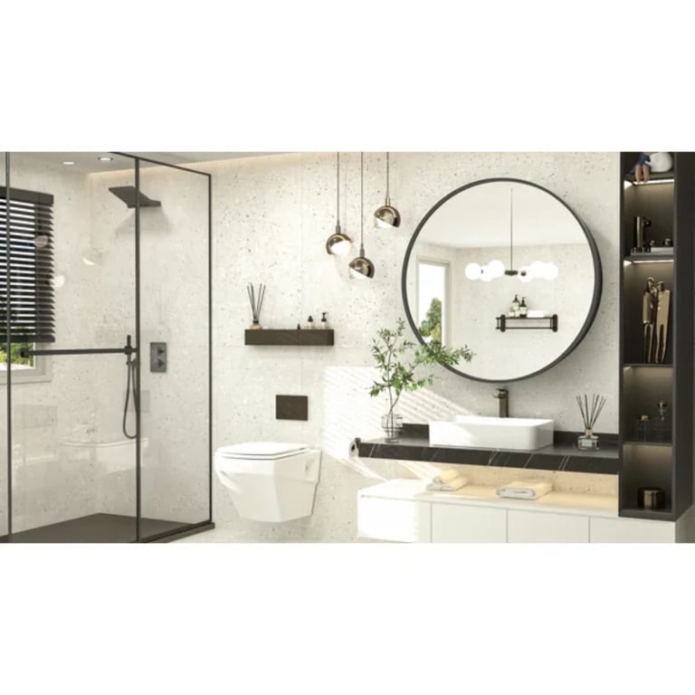 Picture of Streamlined round medicine cabinet Majiro