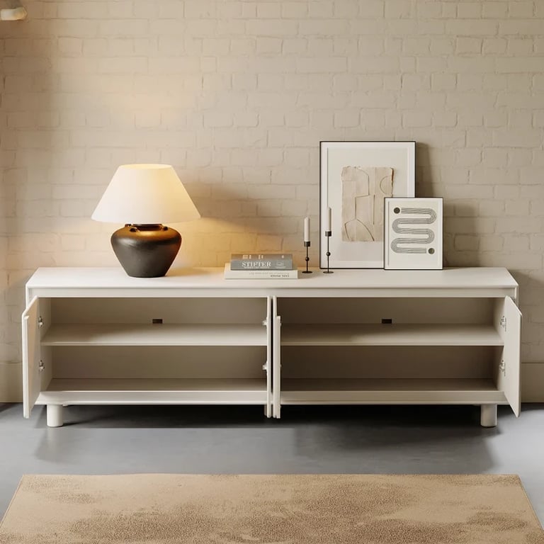 Picture of Novia Natural Wood TV Stand – Modern Design