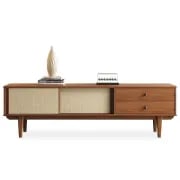 Picture of Caria – Rattan & Natural Wood TV Stand with Drawers