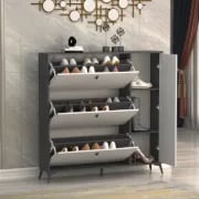 Picture of Cyvak Shoe Storage Cabinet - Grey & White