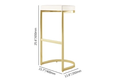 Aurélie Modern Bar Stool –  with Golden Base