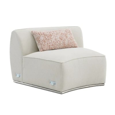 Luna Curved Sectional Sofa – Modern Design with Circular Cushions