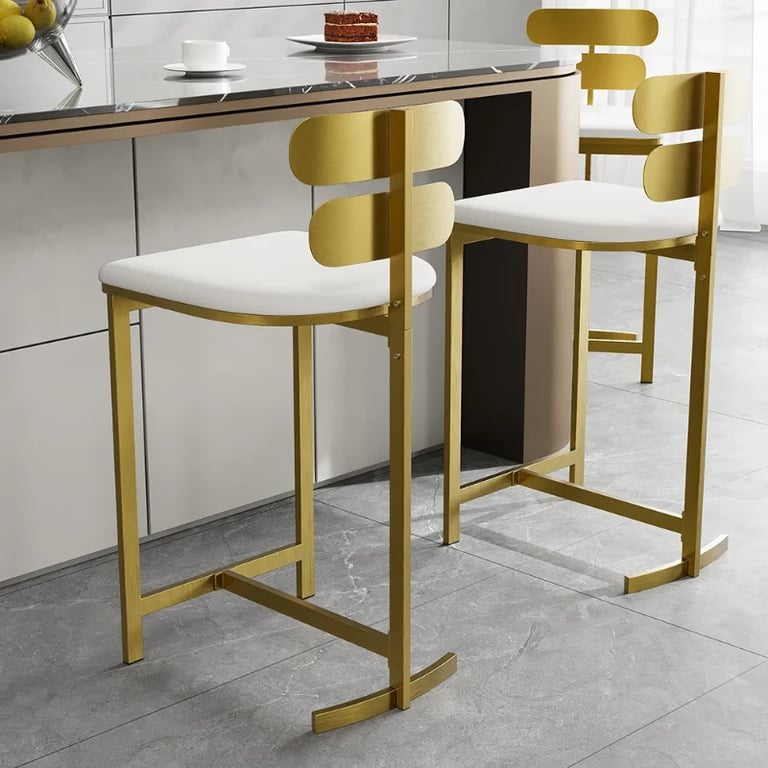 Lumière Dorée – Modern Stainless Steel Bar Stool